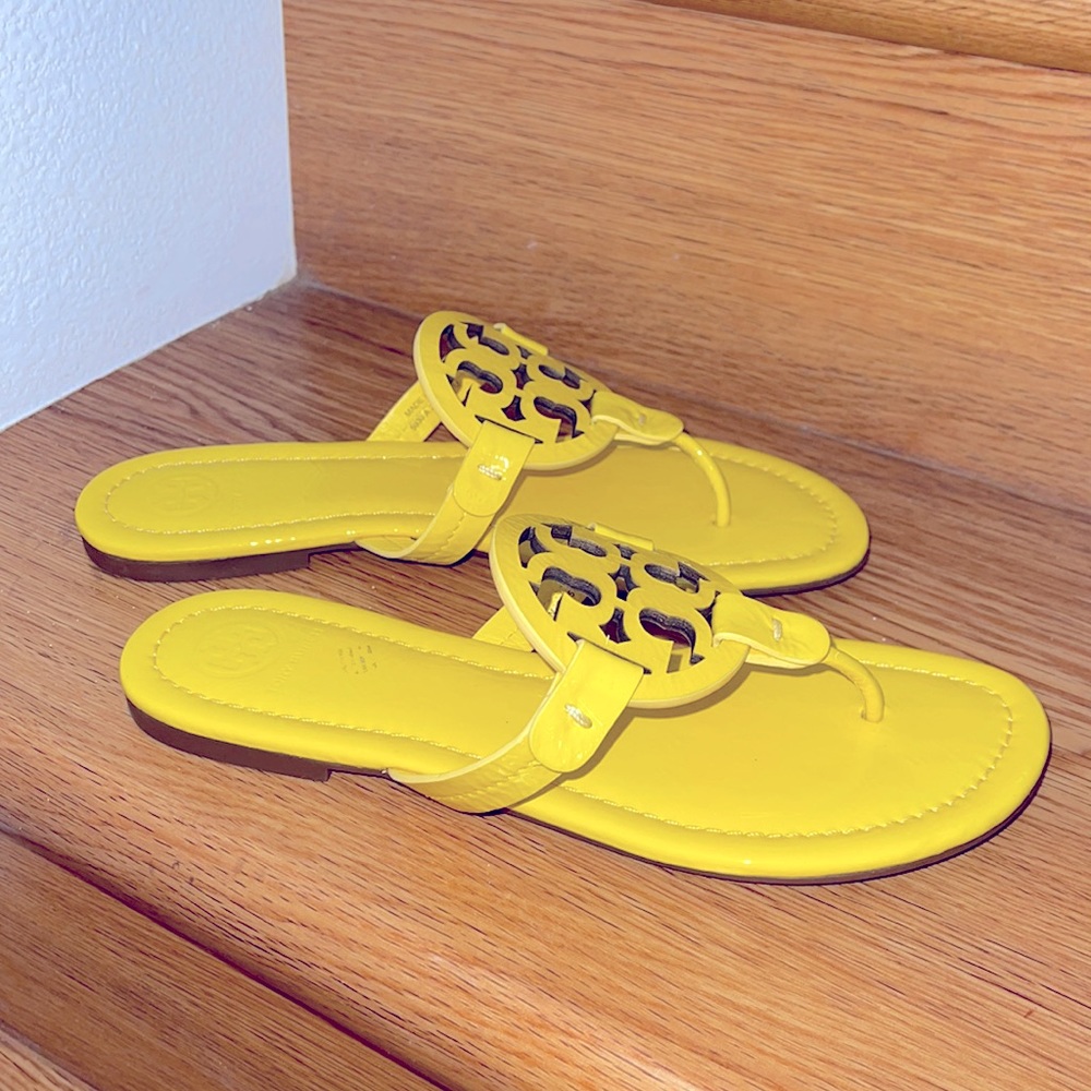 Yellow Tory Burch sandals 7